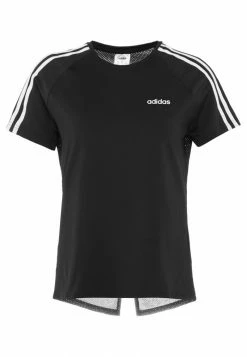 Adidas Performance 3S TEE - Print T-shirt - Black -adidas Performance Shop 861da29784c546dea2ce80fd7ee7ab7c