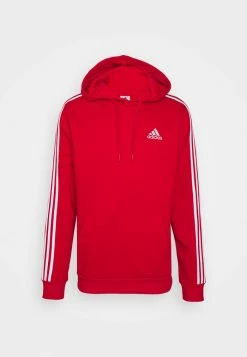 Adidas Performance 3 STRIPES ESSENTIALS - Hoodie - Scarlet/white