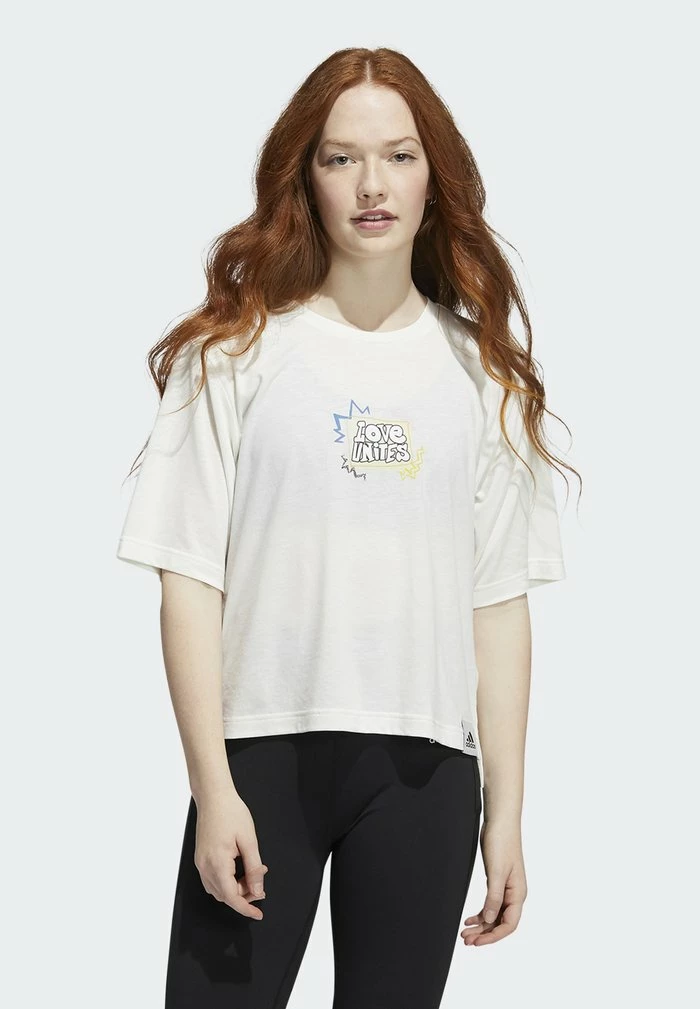 Adidas Performance Sports T-shirt - Off White 3 Adidas Performance Sports T-shirt - Off White