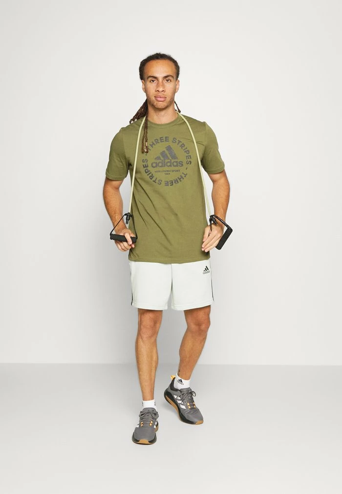 Adidas Performance Print T-shirt - Focus Olive 4 Adidas Performance Print T-shirt - Focus Olive - Image 2