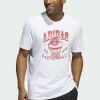 Adidas Performance AWORLD HOOPS BASKETBALL - Print T-shirt - White -adidas Performance Shop 874f9560bd4d41508e9054581fac5e5c