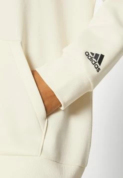 Adidas Performance LINEAR ESSENTIALS HOODIE RELAXED - Hoodie - Ecru Tint/black -adidas Performance Shop 88785f2b7490424f8615746214db33eb