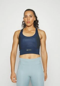 Adidas Performance ADIDAS X MARIMEKKO RUN BRA - Medium Support Sports Bra - Collegiate Navy