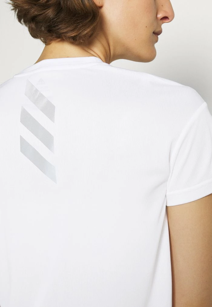 Adidas Performance P.BLUE TEE - Print T-shirt - White/silver 7 Adidas Performance P.BLUE TEE - Print T-shirt - White/silver - Image 5