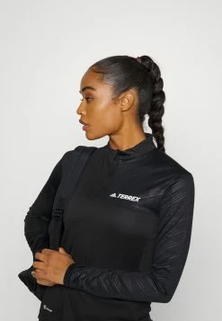 Adidas Performance W MT HALF ZI LS - Long Sleeved Top - Black -adidas Performance Shop 8b5f5d8083c24ab9a10dde8c349bba4f