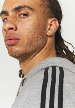 Adidas Performance ESSENTIALS 3 STRIPES FULL ZIP - Zip-up Sweatshirt - Medium Grey Heather -adidas Performance Shop 8cbffe1ba97b4148bb85ede35289b181