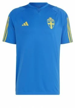 Adidas Performance SWEDEN SVFF TRAINING - Football Shirt - Glow Blue Eqt Yellow -adidas Performance Shop 8e433cd399e343ea816994855185a3b7