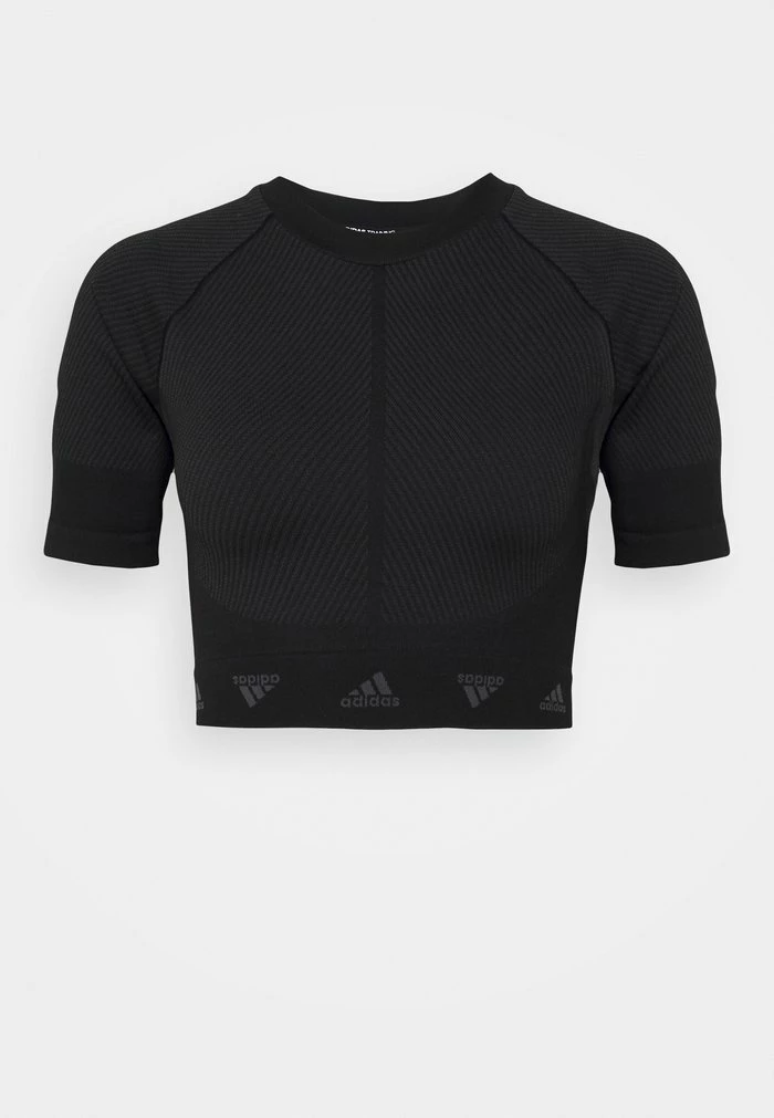 Adidas Performance Print T-shirt - Black/grey 8 Adidas Performance Print T-shirt - Black/grey - Image 6