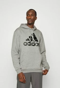 Adidas Performance ESSENTIALS CAMOUFLAGE PRINTED FRENCH TERRY - Hoodie - Medium Grey Heather