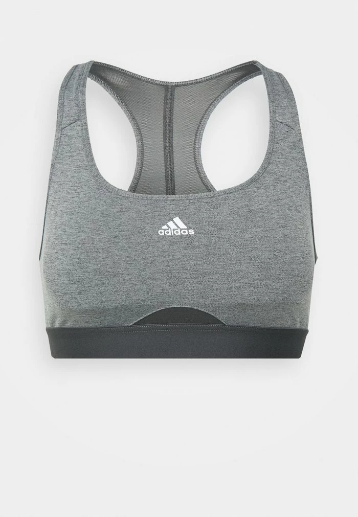 Adidas Performance Medium Support Sports Bra - Dark Grey Heather 3 Adidas Performance Medium Support Sports Bra - Dark Grey Heather