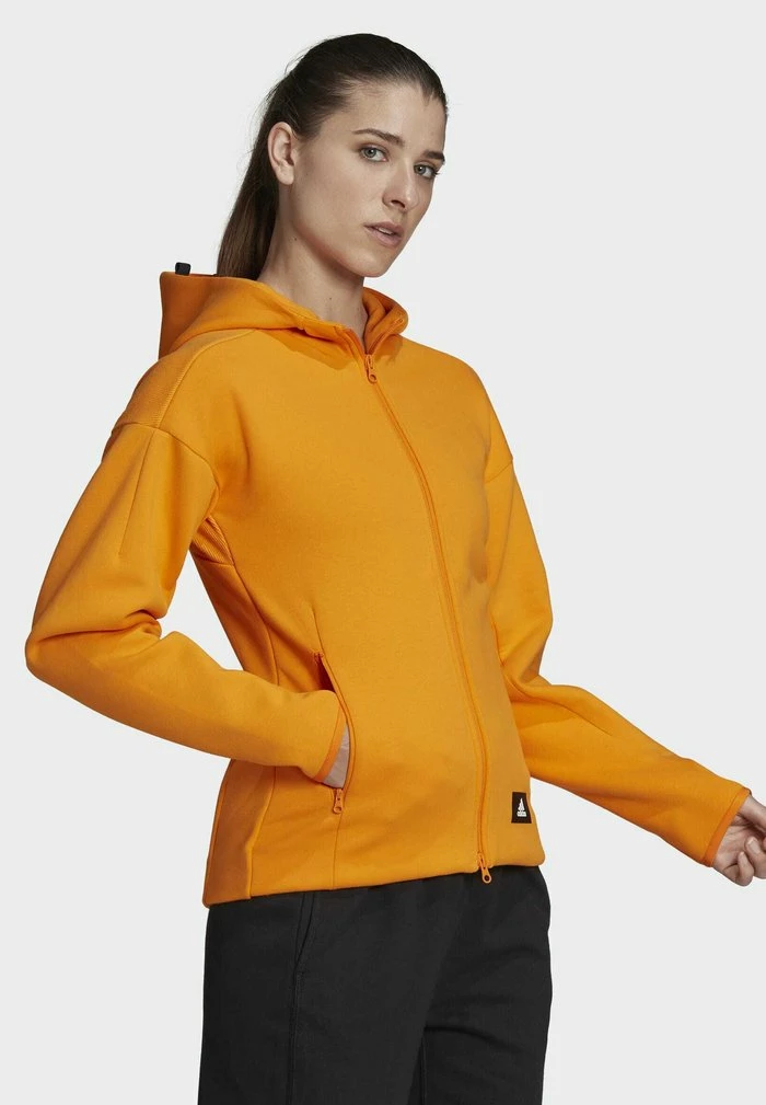 Adidas Performance W MISSION V FZ - Zip-up Sweatshirt - Orange 5 Adidas Performance W MISSION V FZ - Zip-up Sweatshirt - Orange - Image 3