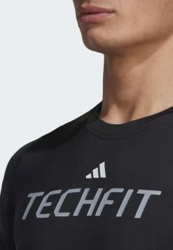 Adidas Performance TECHFIT GRAPHIC - Sports T-shirt - Black -adidas Performance Shop 8fb6348d5d1442e0ac88df2977bfa824