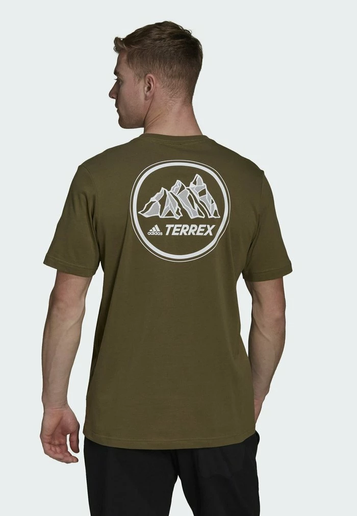 Adidas Performance TERREX MOUNTAIN GRAPHIC - Print T-shirt - Green 4 Adidas Performance TERREX MOUNTAIN GRAPHIC - Print T-shirt - Green - Image 2