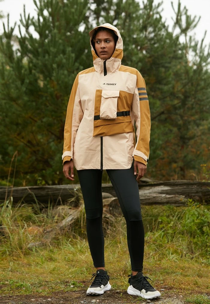 Adidas Performance TERREX XPLORIC RAIN - Hardshell Jacket - Halo Blush/mesa 3 Adidas Performance TERREX XPLORIC RAIN - Hardshell Jacket - Halo Blush/mesa