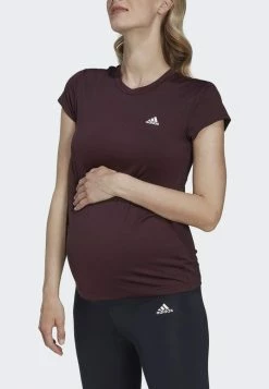 Adidas Performance DESIGNED TO MOVE COLORBLOCK SPORT (MATERNITY) - Print T-shirt - Red -adidas Performance Shop 94bf3d89ba174bf4a18c76018f0f6858