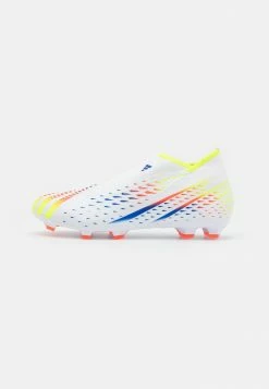 Adidas Performance PREDATOR EDGE.3 LL FG - Moulded Stud Football Boots - Footwear White/solar Yellow/power Blue