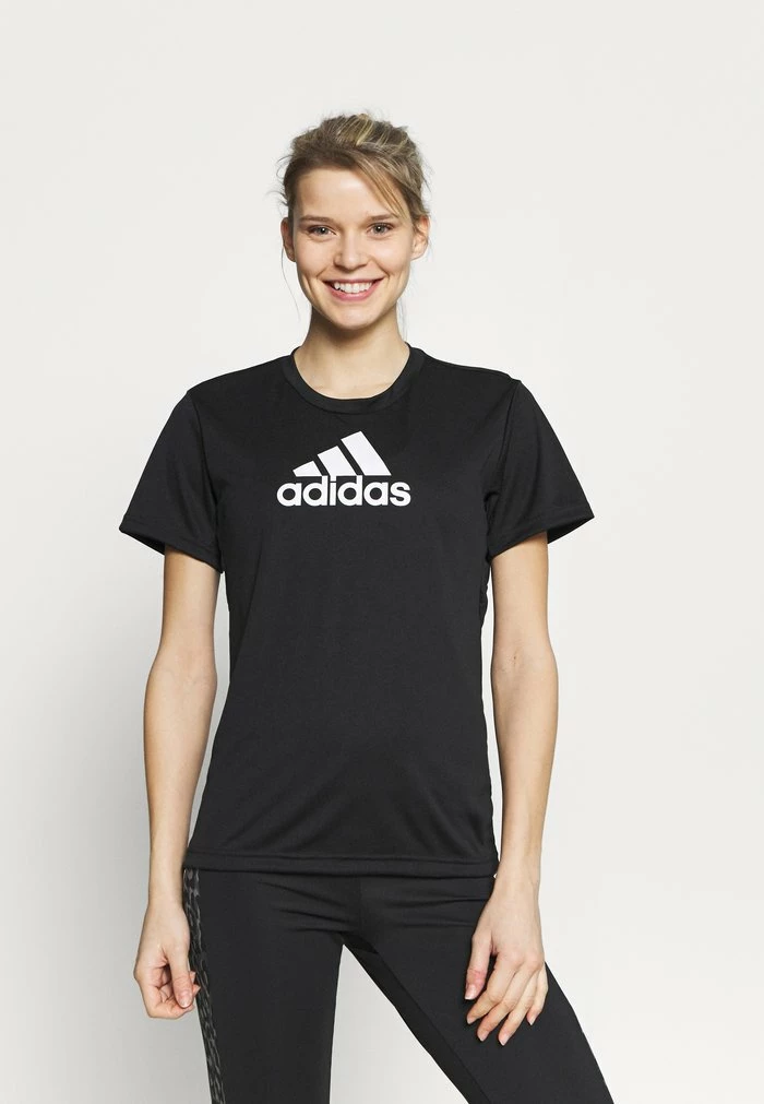 Adidas Performance Print T-shirt - Black/white 3 Adidas Performance Print T-shirt - Black/white