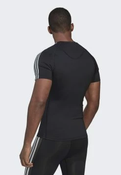 Adidas Performance TECHFIT 3-STRIPES - Print T-shirt - Black -adidas Performance Shop 97aded7bef7c4209a125e830d290d939
