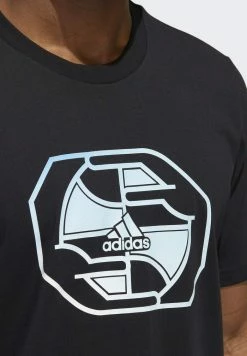 Adidas Performance WORLDWIDE HOOPS BADGE - Sports T-shirt - Black -adidas Performance Shop 986b0c410e4c41ad8e6bb18933593913