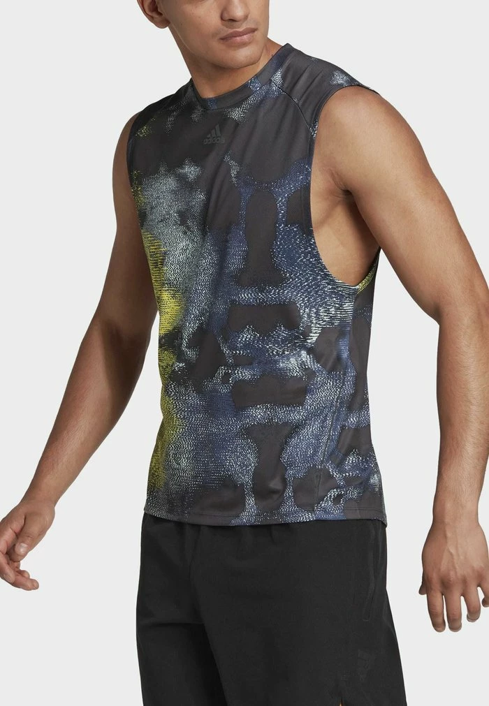 Adidas Performance HIGH INTENSITY ALLOVER - Top - Grey/yellow 7 Adidas Performance HIGH INTENSITY ALLOVER - Top - Grey/yellow - Image 5