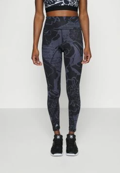 Adidas Performance FLOWER - Leggings - Shadow Navy
