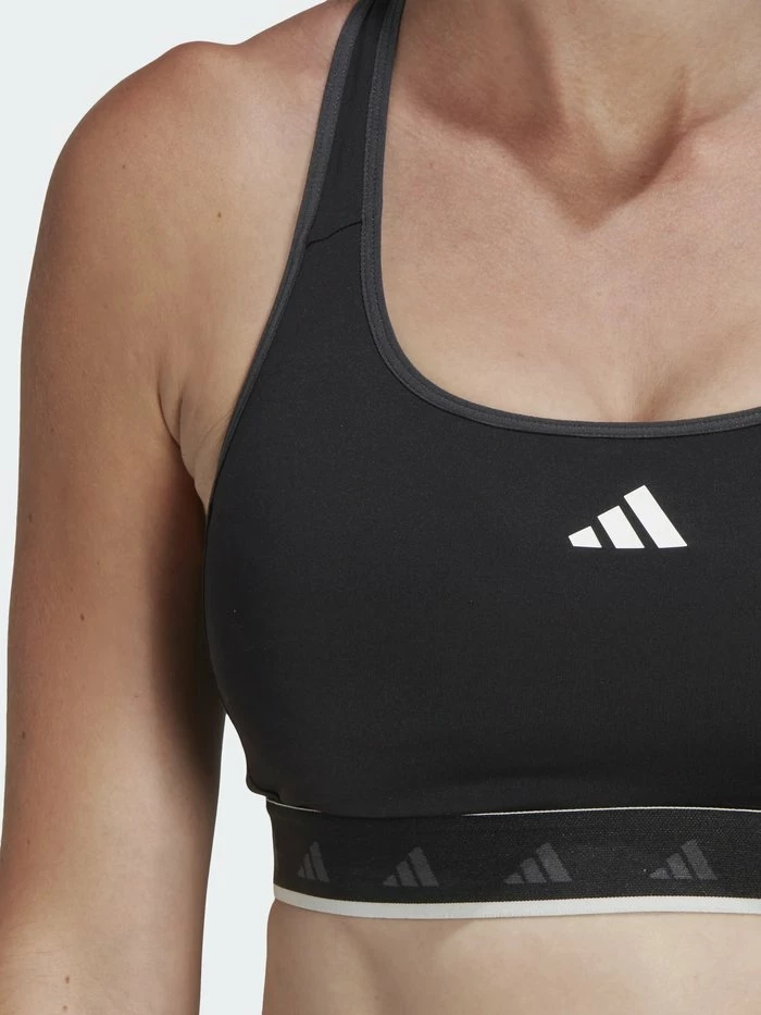 Adidas Performance HYPERGLAM - Medium Support Sports Bra - Black/white 6 Adidas Performance HYPERGLAM - Medium Support Sports Bra - Black/white - Image 4