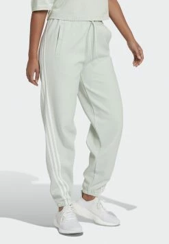 Adidas Performance 3-STRIPES - Tracksuit Bottoms - Linen Green -adidas Performance Shop 9ce355a6b42d47b6a591338526c07046