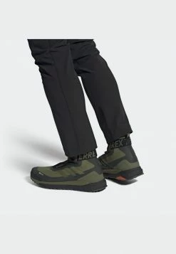 Adidas Performance TERREX FREE HIKER - Hiking Shoes - Focus Olive/pulse Olive/impact Orange