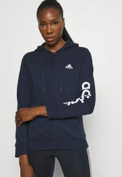 Adidas Performance Zip-up Sweatshirt - Legend Ink/white -adidas Performance Shop 9f94c898bb7e419f8dbc59a53a990210
