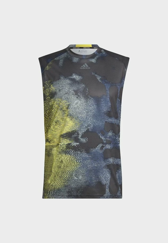 Adidas Performance HIGH INTENSITY ALLOVER - Top - Grey/yellow 9 Adidas Performance HIGH INTENSITY ALLOVER - Top - Grey/yellow - Image 7