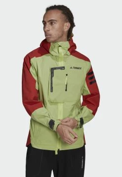 Adidas Performance TERREX XPLORIC RAIN.RDY MOUNTAIN - Hardshell Jacket - Pulse Lime/altered Amber
