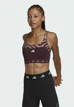 Adidas Performance HYGLM - Medium Support Sports Bra - Red