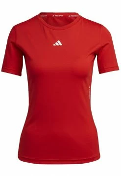 Adidas Performance TECHFIT - Print T-shirt - Red -adidas Performance Shop a20f9bd2835f4bf78101cba4e66df4c8