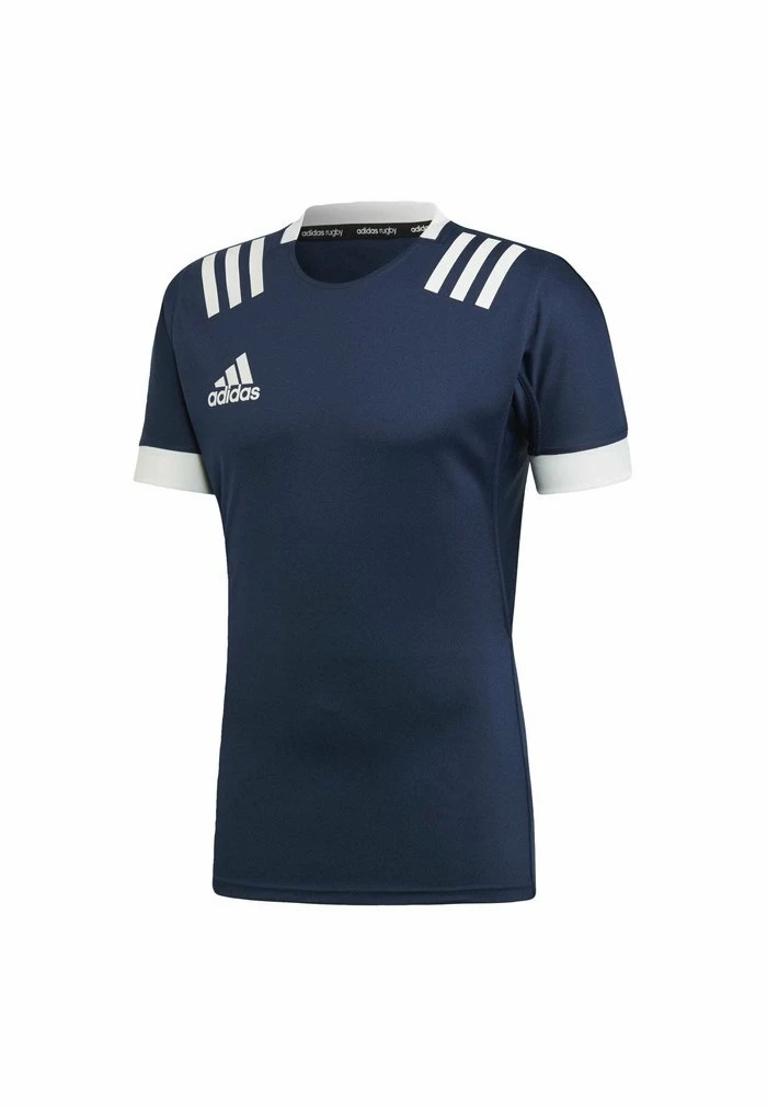 Adidas Performance STRIPES - Print T-shirt - Blue 3 Adidas Performance STRIPES - Print T-shirt - Blue