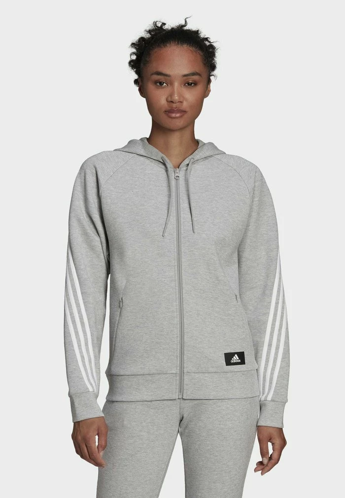 Adidas Performance FUTURE ICONS - Zip-up Sweatshirt - Grey 3 Adidas Performance FUTURE ICONS - Zip-up Sweatshirt - Grey