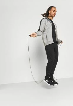 Adidas Performance ESSENTIALS 3 STRIPES FULL ZIP - Zip-up Sweatshirt - Medium Grey Heather -adidas Performance Shop a440eed2226e47748fcb8720a4851b5f