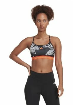 Adidas Performance FARM BRA - Light Support Sports Bra - Black/app Signal Orange -adidas Performance Shop a47cb8c3b2b74f7eba5c8de462ccf073