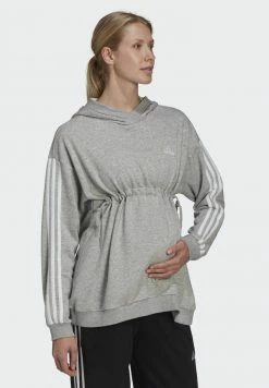 Adidas Performance ESSENTIALS 3-STRIPES (MATERNITY) - Hoodie - Grey