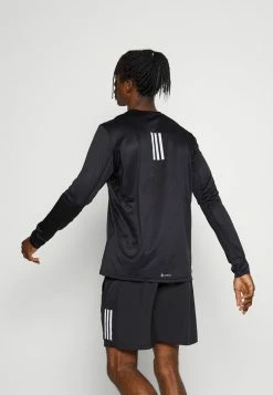 Adidas Performance LONG SLEEVE - Long Sleeved Top - Black/reflective Silver -adidas Performance Shop a5d46ab889c64fb7bf2d9b508510fdb2