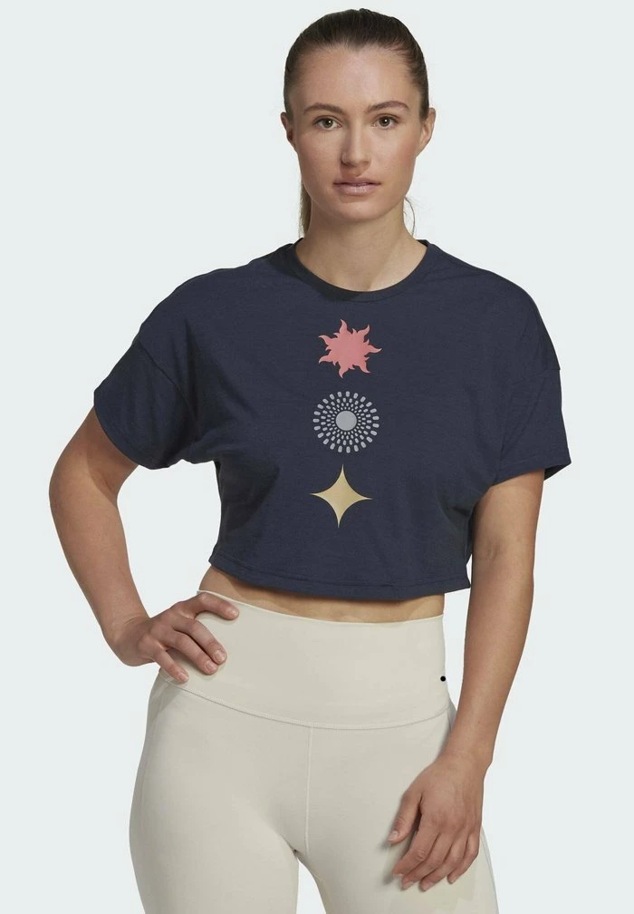 Adidas Performance TRAIN ICONS - Print T-shirt - Blue 3 Adidas Performance TRAIN ICONS - Print T-shirt - Blue