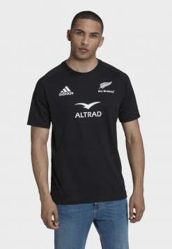 Adidas Performance ALL BLACKS RUGBY HOME - Print T-shirt - Black