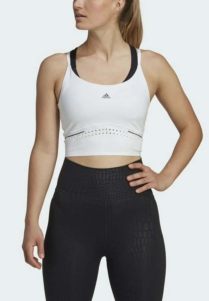 Adidas Performance HIGH INTENSITY - Light Support Sports Bra - White 6 Adidas Performance HIGH INTENSITY - Light Support Sports Bra - White - Image 4