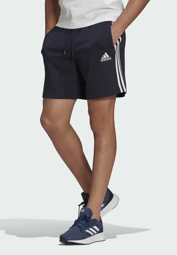 Adidas Performance ESSENTIALS FRENCH TERRY 3 STRIPES - Sports Shorts - Legend Ink/white 3 Adidas Performance ESSENTIALS FRENCH TERRY 3 STRIPES - Sports Shorts - Legend Ink/white
