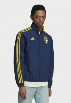 Adidas Performance SWEDEN SVFF ATHEM JACKET - National Team Wear - Blue -adidas Performance Shop aa765a8894de49a5975731f9db2f94be