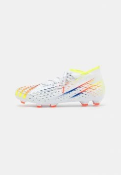 Adidas Performance PREDATOR EDGE.2 FG - Moulded Stud Football Boots - Footwear White/solar Yellow/power Blue