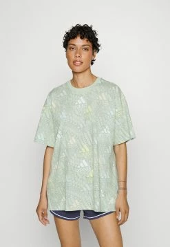 Adidas Performance W BLUV Q3 T B - Print T-shirt - Linen Green/multicolor/white