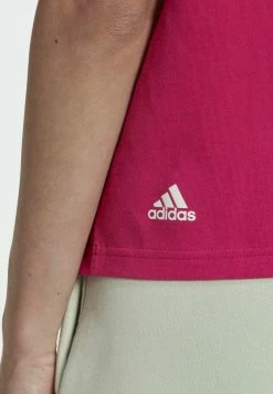 Adidas Performance ESSENTIALS LOGO LOOSE FIT CROP - Print T-shirt - Pink -adidas Performance Shop acc48d31426c471484ba5a09795a1413