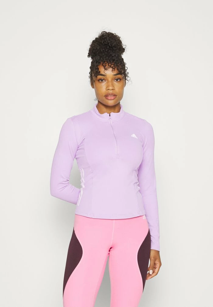 Adidas Performance HYPERGLAM ZIP - Long Sleeved Top - Purple Glow 3 Adidas Performance HYPERGLAM ZIP - Long Sleeved Top - Purple Glow