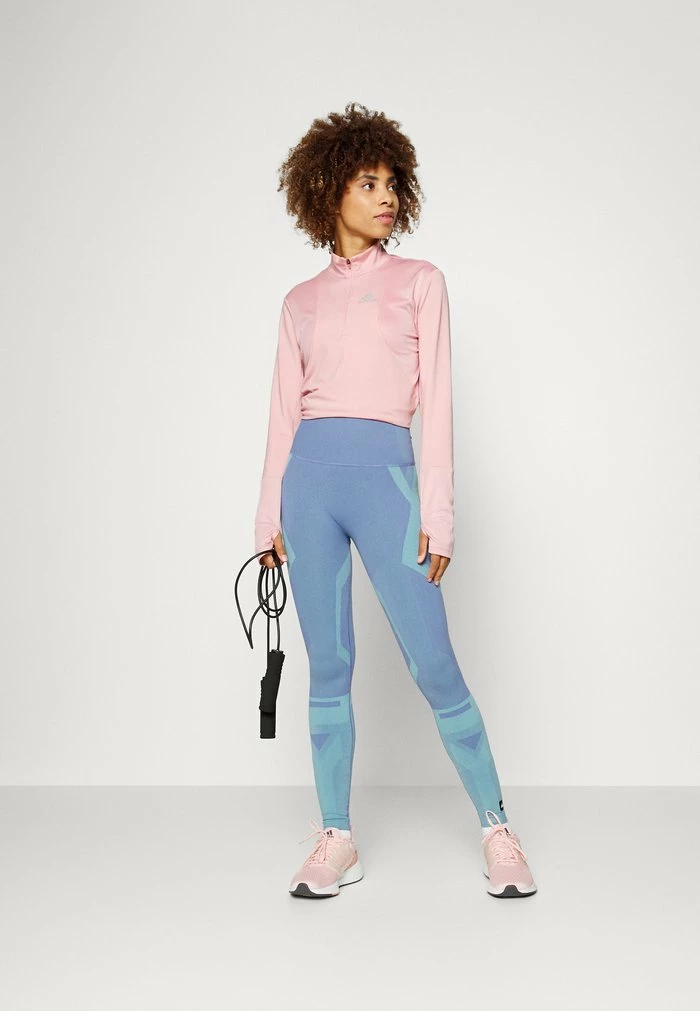 Adidas Performance ZIP - Sports T-shirt - Mauve 4 Adidas Performance ZIP - Sports T-shirt - Mauve - Image 2