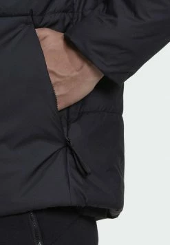 Adidas Performance STRIPES HOODED INSULATED - Winter Jacket - Black -adidas Performance Shop b08e313df54e4618b83e4e81fd0b263f